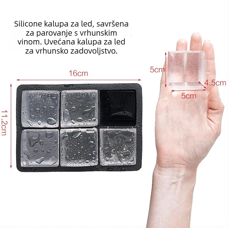 Silikonska kalup za ledene kuglice, kapacitet 80 ml, lako demouldiranje, tiskano logo, mogućnost prilagodbe