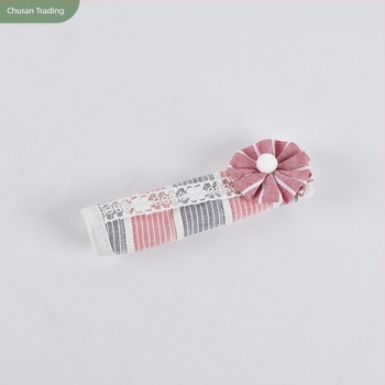 Zaštitna navlaka za kvaku ormarića s floralnim pletenim čipkama, pamuk materijal, glavni dio tkanine 95% / sekundarni 5%, korejski stil, prilagodba dostupna