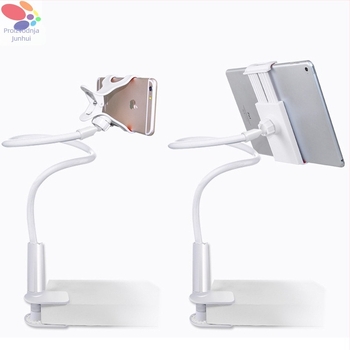 Držač za tablet i telefon s rotirajućim crijevom — pričvršćivanje na rub namještaja (noćni ormarić/radni stol), cinkovita legura