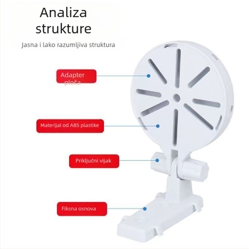 Bez bušenja univerzalni zidni nosač za unutarnje kamere nadzora (plastika, injekcijsko oblikovanje, Hong Xuan, s originalnom bazom za montažu)