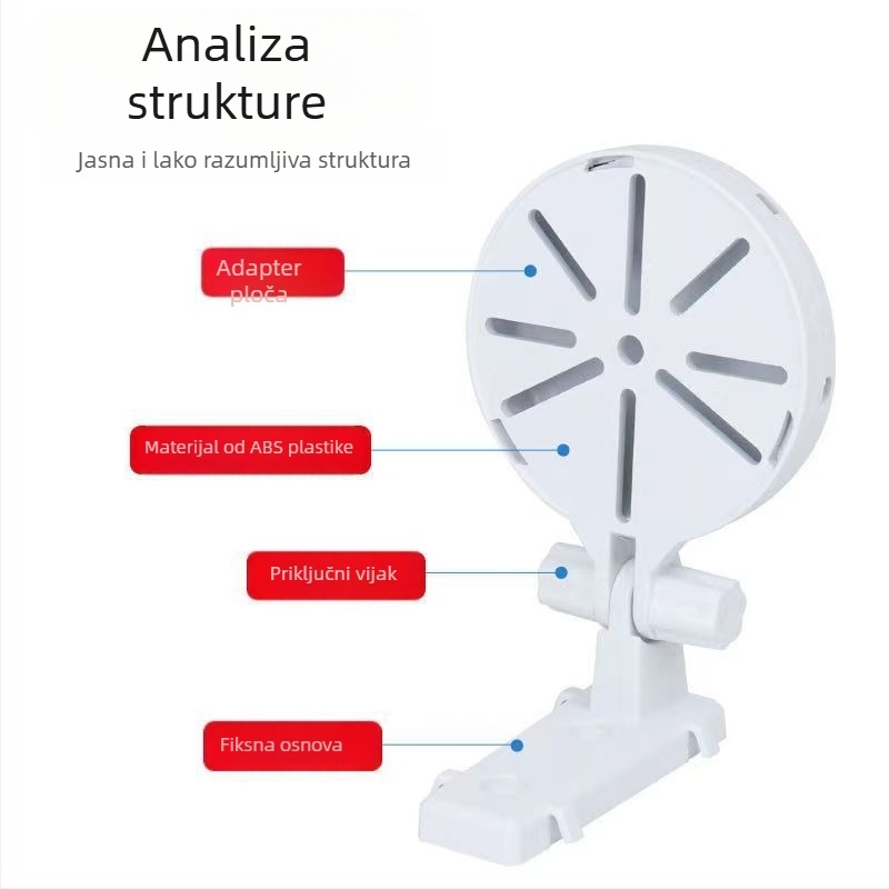 Bez bušenja univerzalni zidni nosač za unutarnje kamere nadzora (plastika, injekcijsko oblikovanje, Hong Xuan, s originalnom bazom za montažu)