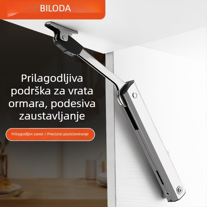 Hidraulni štap za vrata ormarića za preklopna vrata, model G68, hladno valjani čelik, moderan minimalistički stil