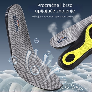 Trkački ulošak s karbonskom pločom i vlaknom za ravna stopala — prozračan, upija znoj, anti miris, apsorpcija udaraca, cijeli ulošak