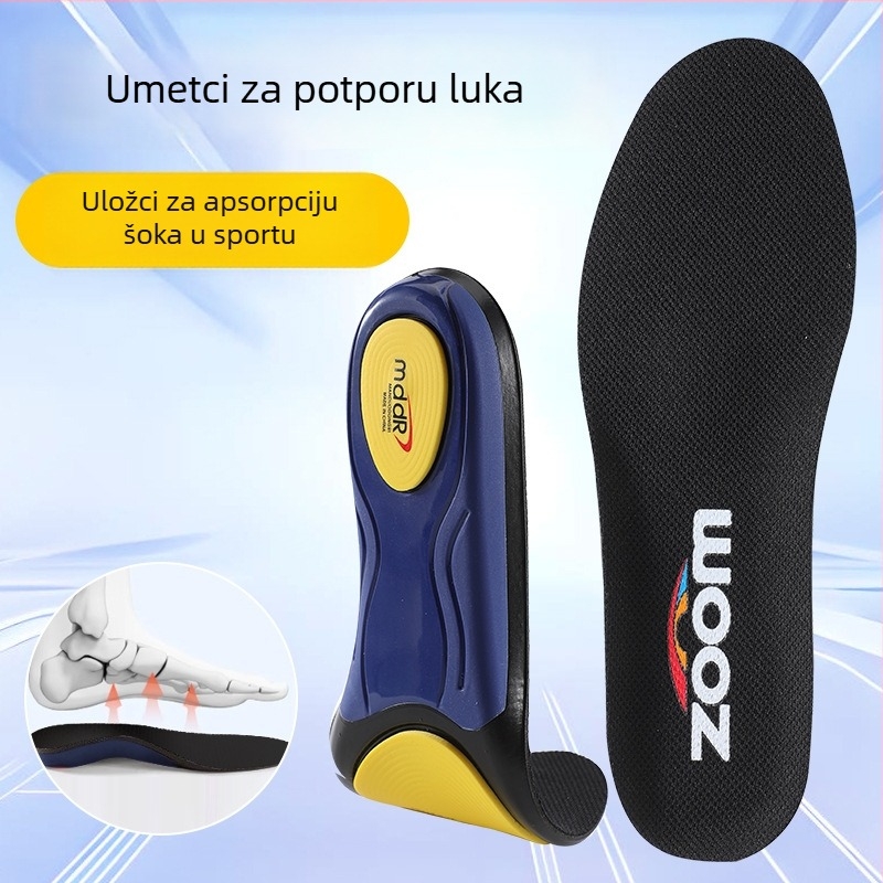 Sportska uloška obuću s podrškom luka – anti-torzione, visoka elastičnost apsorpcije udaraca, prozračna i upija znoj (Model 5200, potpuna uloška)