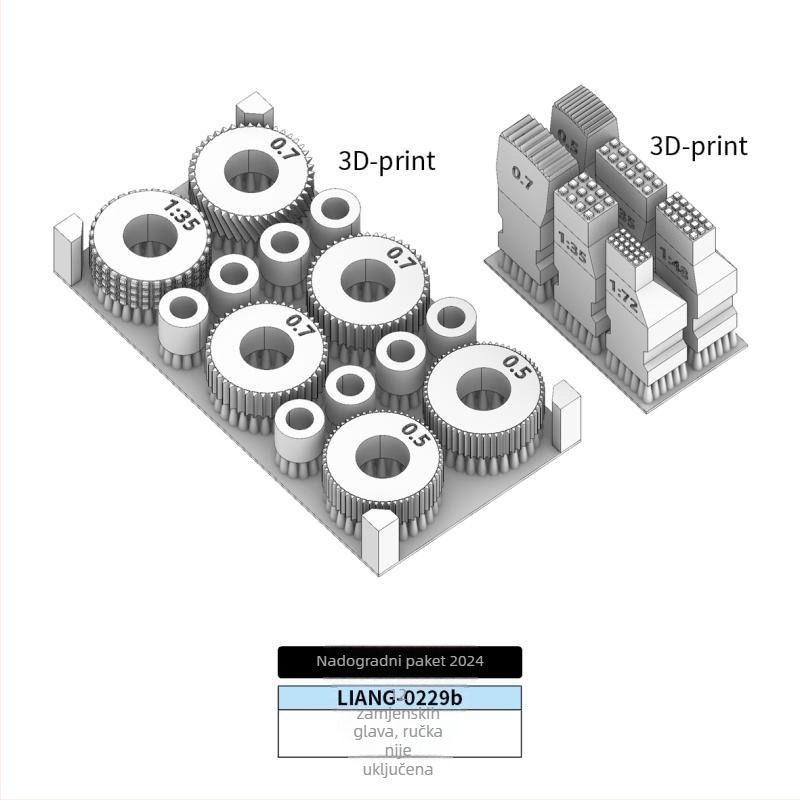 Tank model – anti-magnetni oklopni tvorac – uključuje različite oblike u različitim mjerilima, model 0229