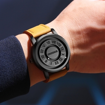 Binbond muški sat s magnetskom levitacijom — HXB234, vodootporan 30M, kružni brojčanik, premazano staklo, nehrđajući čelični remen