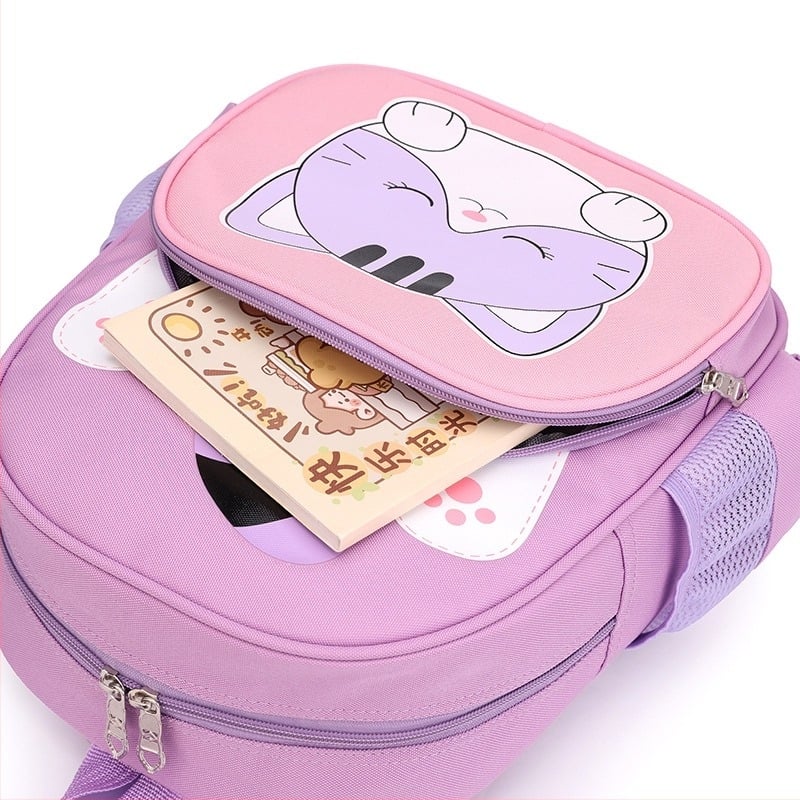 Unisex nyylon backpack s crtićem životinja, ultra-light i prozračan, školska namjena, remeni s zračnim jastučićima, prilagodljivo