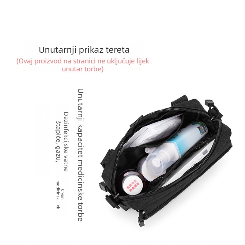 Taktička vanjska pojas torba s MOLLE, proširiva džep, unisex, poliester