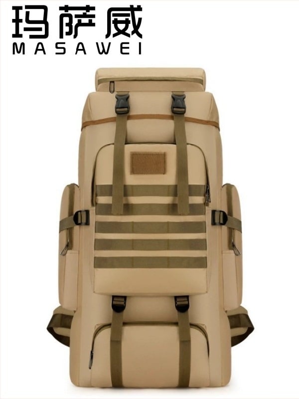 Masawi Ruksak za outdoor putovanja, velikog kapaciteta, vodootporan, prozračan Oxford materijal, naramenice s zračnim jastučićima, unisex, pogodan za planinarenje, kampiranje