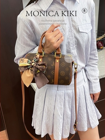 Monica Kiki Boston torba, oblik jastuka, PVC, europsko-američki retro stil, zatvaranje zipom