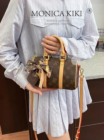 Monica Kiki Boston torba, oblik jastuka, PVC, europsko-američki retro stil, zatvaranje zipom