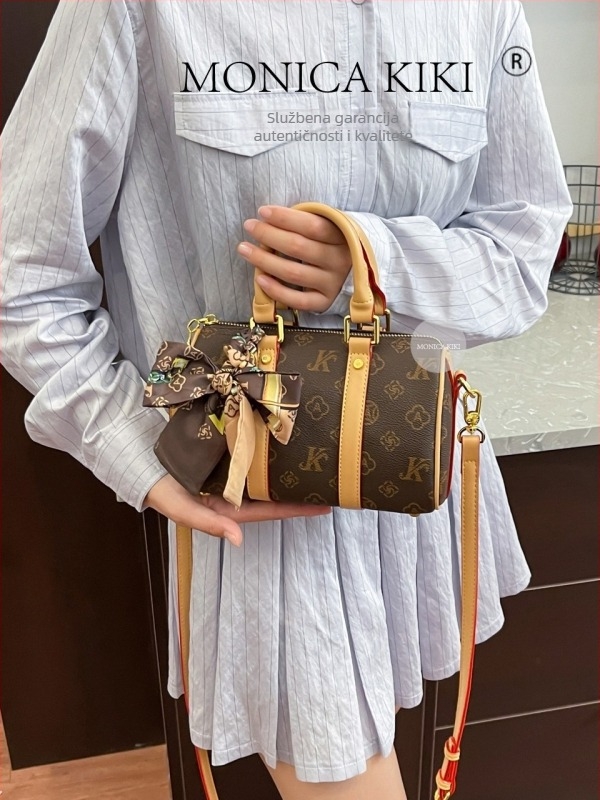 Monica Kiki Boston torba, oblik jastuka, PVC, europsko-američki retro stil, zatvaranje zipom