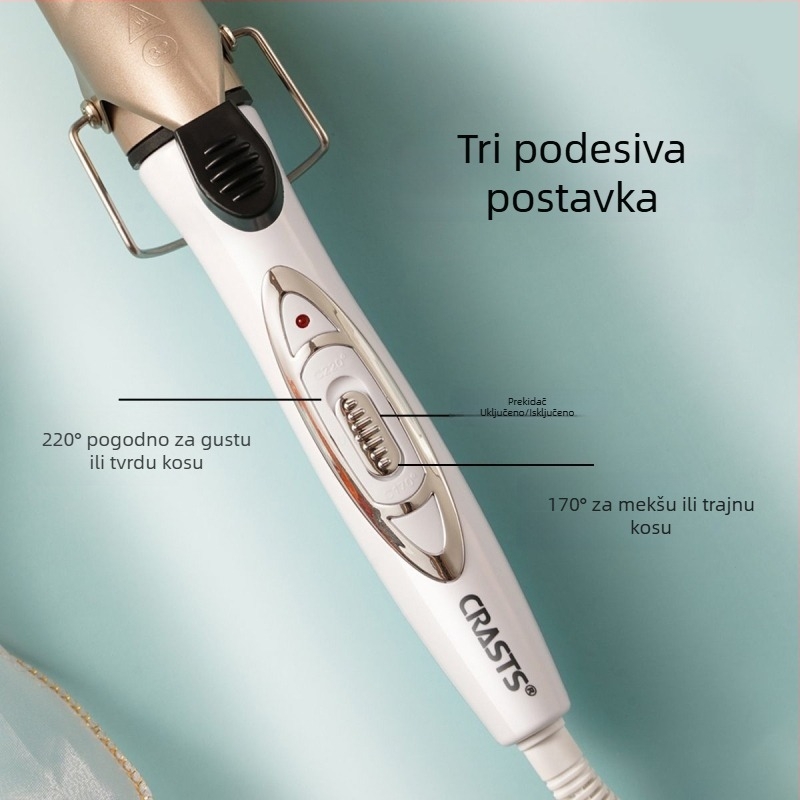 Pegla za kovrčanje kose 3-u-1: suho/kovrčavo/ravno, bežična litijska baterija, grijani element od ekološke legure, CE potvrda