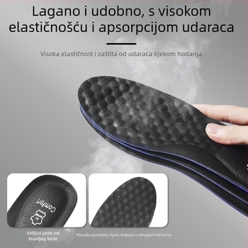 Kožni ulošak – upija znoj, prozračan, antibakterijski za udobnost u cipelama od prave kože, tenisicama, čizmama i casual cipelama (cjeloviti ulošak, model 5029)