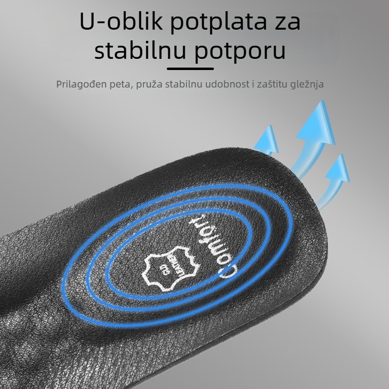 Kožni ulošak – upija znoj, prozračan, antibakterijski za udobnost u cipelama od prave kože, tenisicama, čizmama i casual cipelama (cjeloviti ulošak, model 5029)