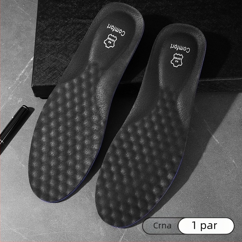 Kožni ulošak – upija znoj, prozračan, antibakterijski za udobnost u cipelama od prave kože, tenisicama, čizmama i casual cipelama (cjeloviti ulošak, model 5029)