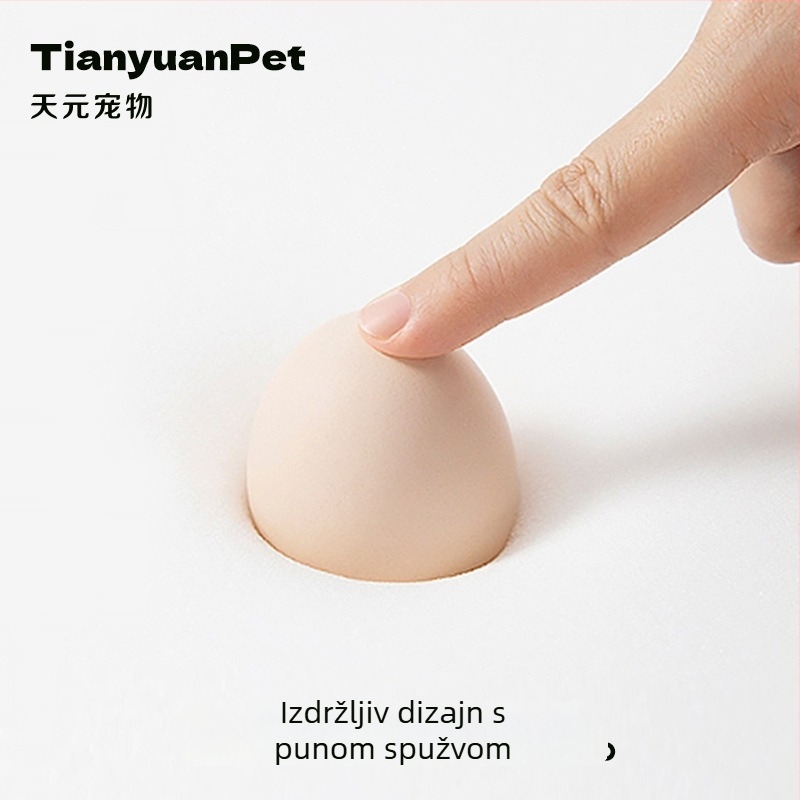 Kvadratično gnijezdo za mačke, svesezonska poluzatvorena kućica, od tkanine