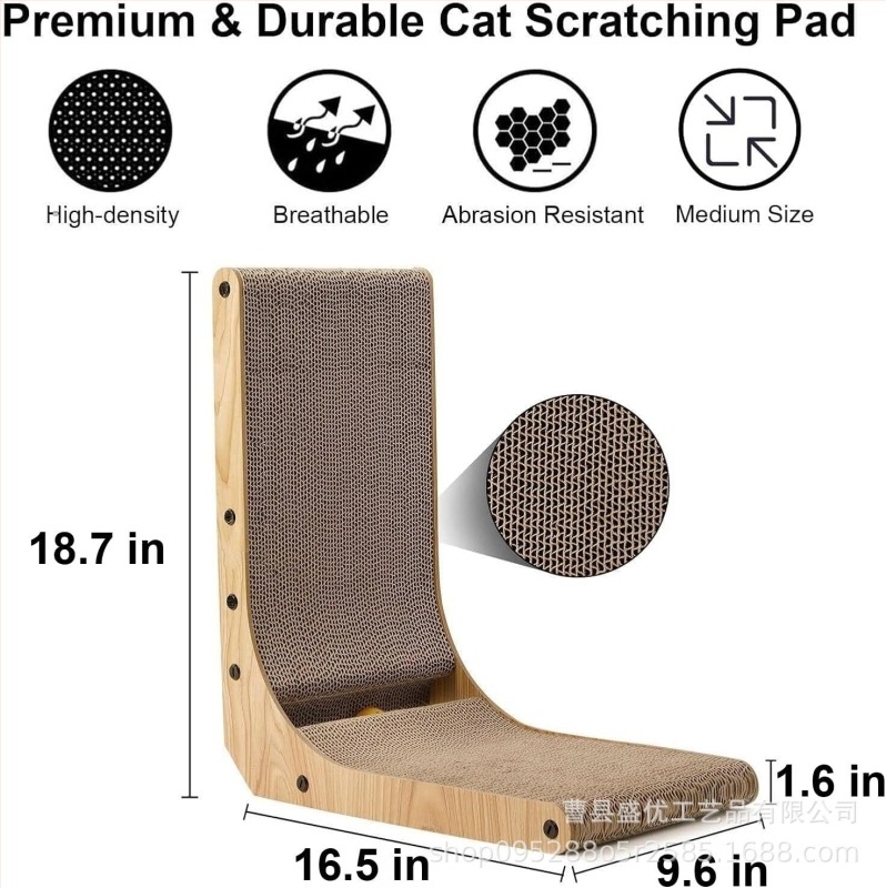 Ploča za grebanje mačaka s integriranim krevetićem, izdržljiva, bez dlaka, zvončić s catnip (6521, stil: sladak)