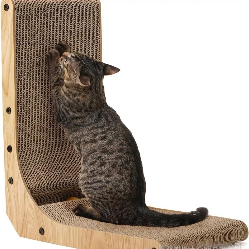 Ploča za grebanje mačaka s integriranim krevetićem, izdržljiva, bez dlaka, zvončić s catnip (6521, stil: sladak)