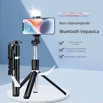 Y Series putni selfie štap tripod - sklopivi i proširivi, nehrđajući čelik, Bluetooth daljinski upravljač uključen, podržava prilagodbu