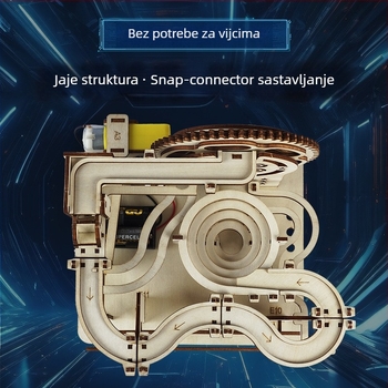 3D drvena slagalica – DIY sklapanje, za djecu 7–14 godina, srednja težina