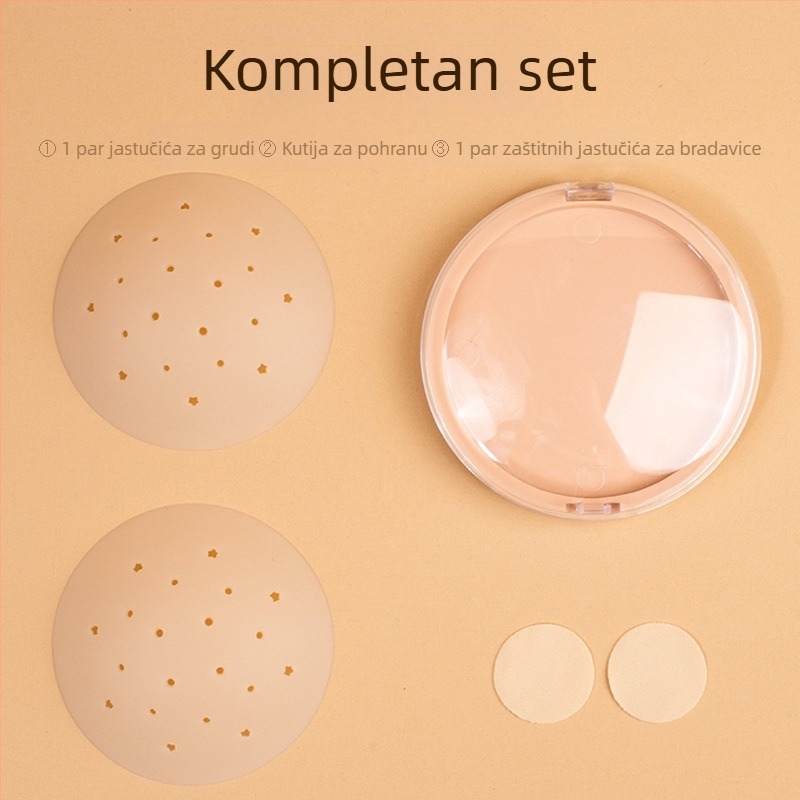 Silikonska pločica za prsa - prozračna, nevidljiva, izuzetno tanka, kružni oblik, sexy dizajn