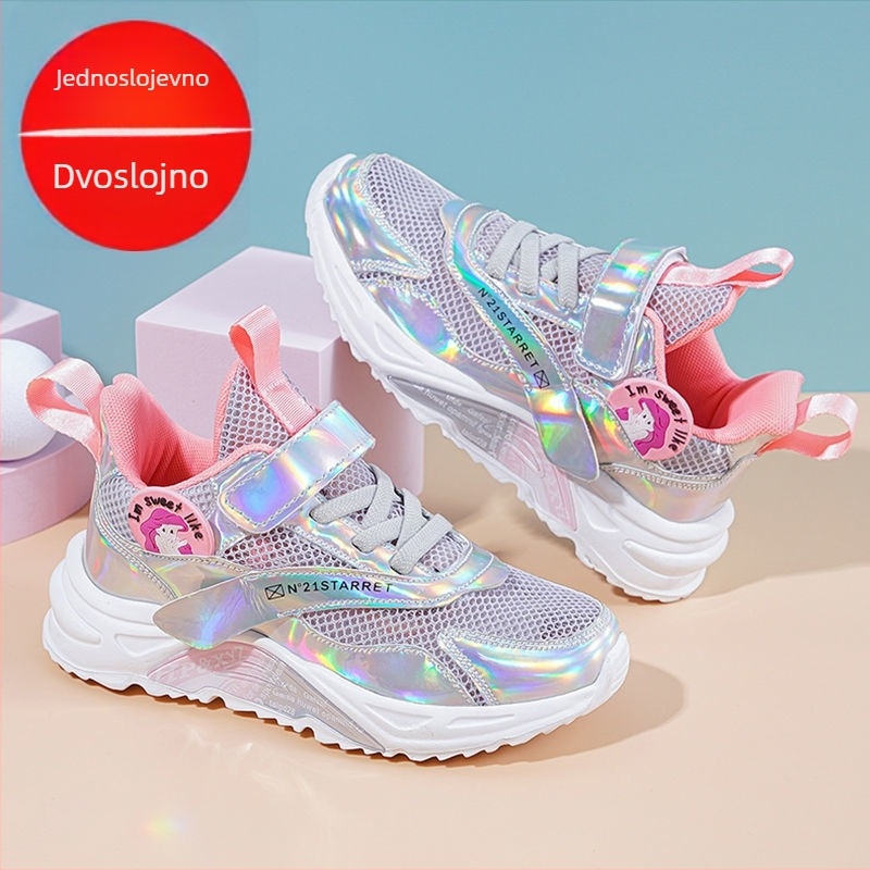 Dječje mrežaste tenisice – Princes stil, prozračan gornji dio od mreže, Velcro kopča, EVA potplat