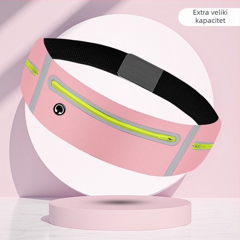 Sportska torbica za traku za trčanje, ultralak dizajn, poliester, podstava od najlona, jednobojna boja, pogodna za vanjske sportove