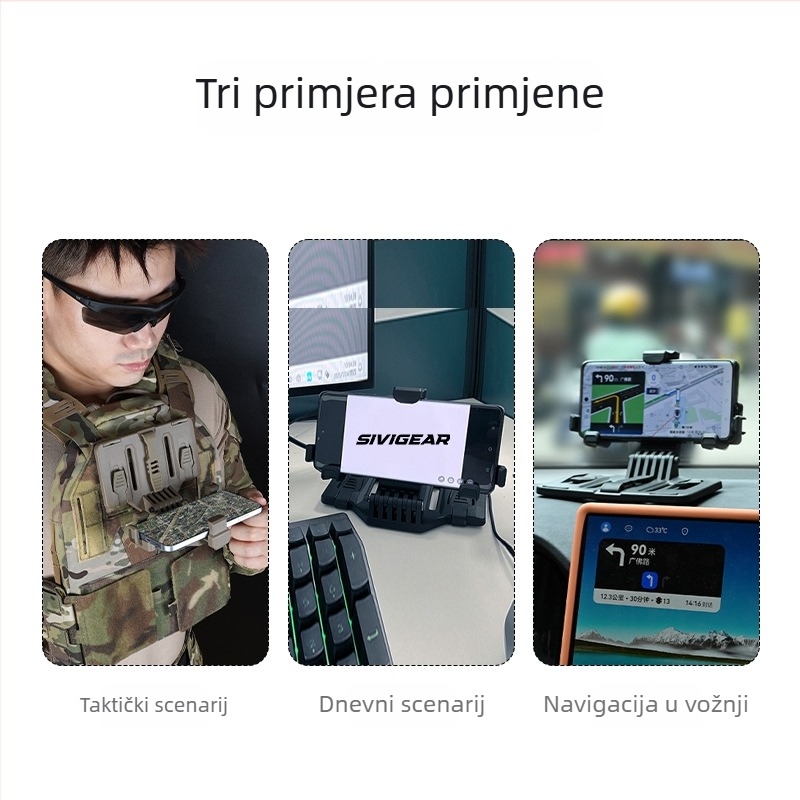 Držač telefona s MOLLE sustavom za taktičku vestu, univerzalna navigacijska ploča, ABS materijal, SD-971, Shabadu