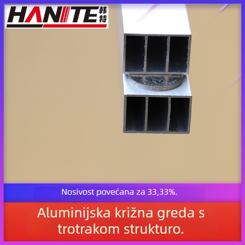 Aluminijska legura – križna greda za nosač prtljage – dodatak za modifikaciju uz mogućnost prilagodbe obrade