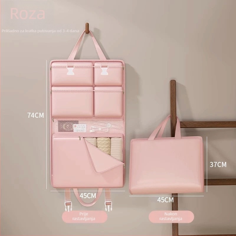 Sedam u jednoj putni organizator torba s pretincima za donje rublje, ručni stil, twill materijal, višestruka namjena za putovanja i poslovna putovanja