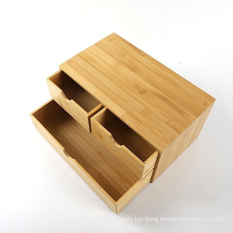 Juntong drveni organizator za stolnu površinu, kvadratni dizajn, moderan minimalistički stil, za organizaciju dokumenata