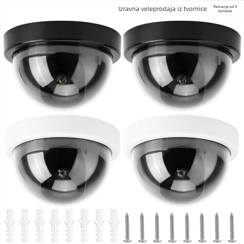 Kamera za simulaciju unutarnje/vanjske, ABS plastika, napajanje 3.3V, bez bušenja, pakiranje od 4 komada