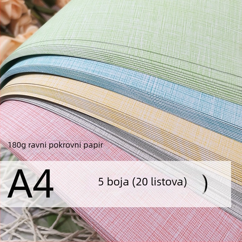 Papir za korice s platnenom uzorkom, 180 g/m², Papir za tisk za korice knjiga