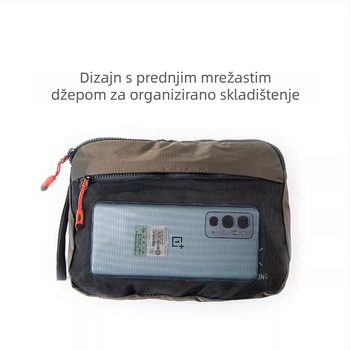 Torbica za higijenu – japanskog stila, ultralakа, vodootporna najlonska, trokuta mrežasti pretinac, za vanjska putovanja