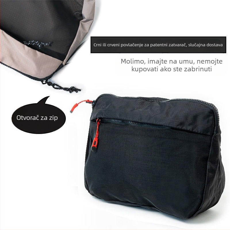 Torbica za higijenu – japanskog stila, ultralakа, vodootporna najlonska, trokuta mrežasti pretinac, za vanjska putovanja