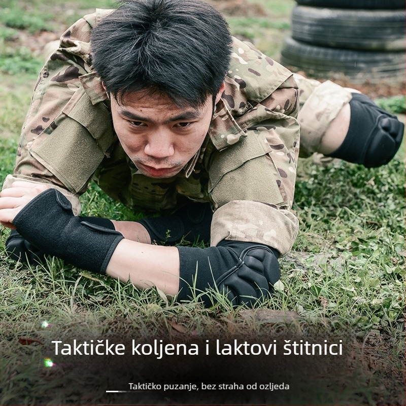 Set štitnika za koljeno i lakat za trening – debeli, protuklizni, protivudarni, poliesterska vlakna, za muškarce i žene