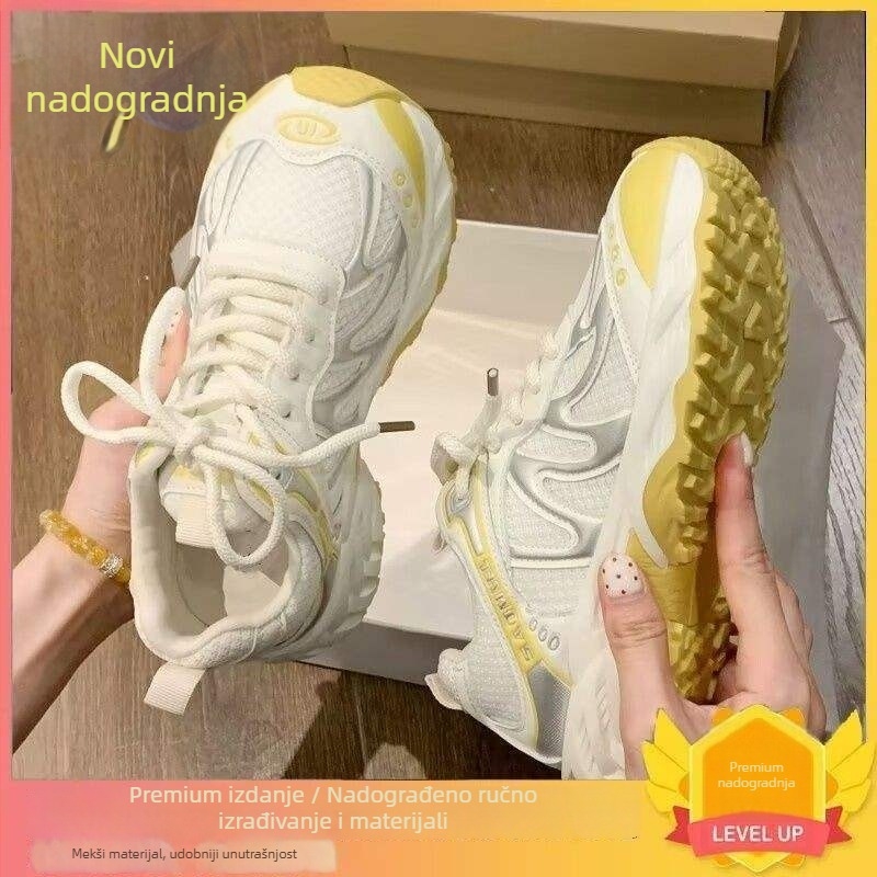 Trening tenisice — prozračni mrežasti gornji dio, lagani gumeni đon, vezanje, protuklizne