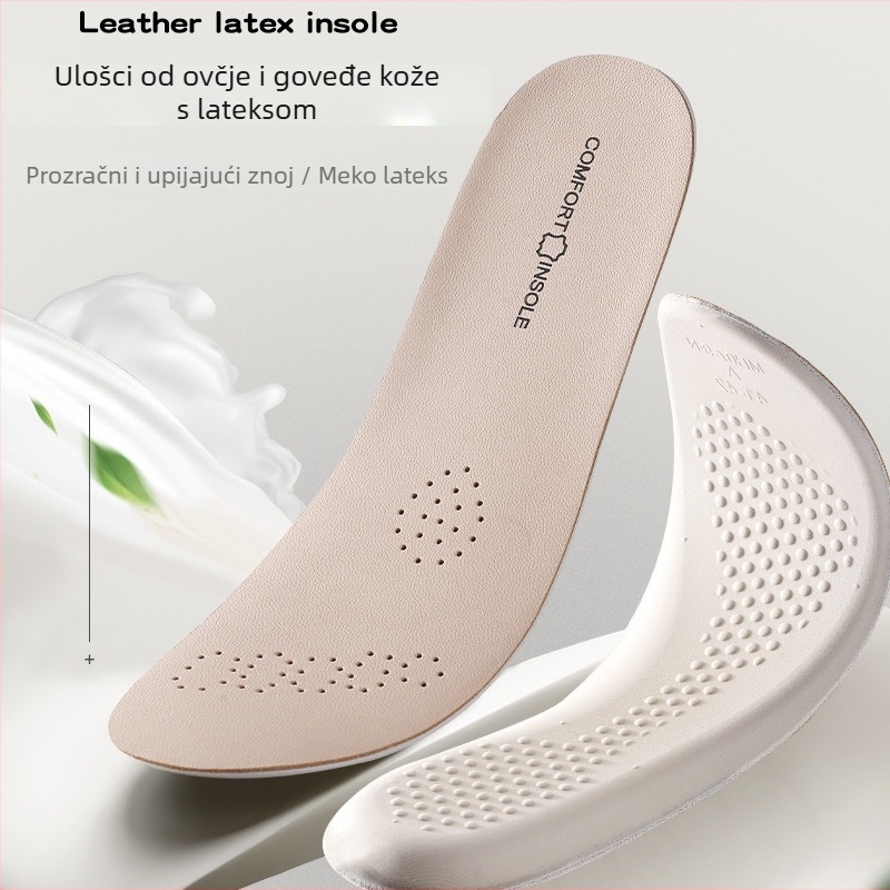 Kožna latex pločica za uloške, upija znojenje i prozračna, cijela ulošak za čizme, casual i radne cipele, brend Na Dong, model 5075-1