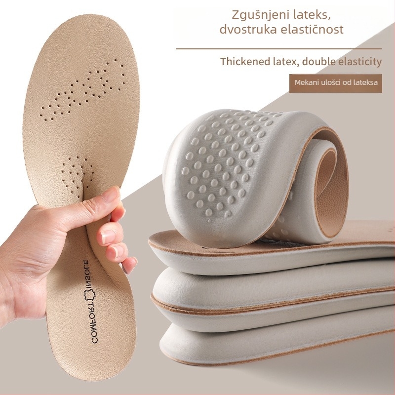 Kožna latex pločica za uloške, upija znojenje i prozračna, cijela ulošak za čizme, casual i radne cipele, brend Na Dong, model 5075-1