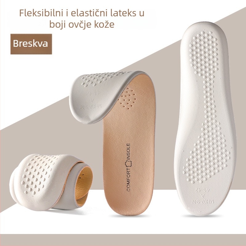 Kožna latex pločica za uloške, upija znojenje i prozračna, cijela ulošak za čizme, casual i radne cipele, brend Na Dong, model 5075-1