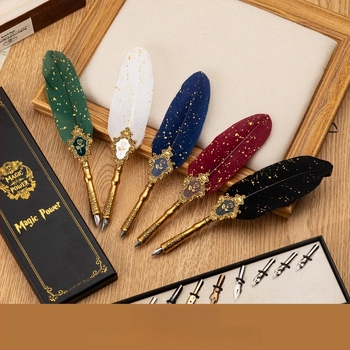 SP394 Set dip pera, europski stil, metalno kućište, nehrđajući čelik nib, sustav potapanja u vodu, kutija za poklon