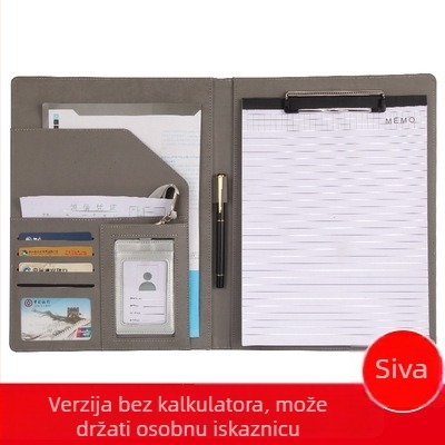 PU mapa s dugim klipom, model YD-20, s tiskanim logotipom, prilagodljiva