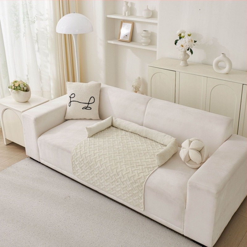 Ležaljka za kućne ljubimce od kristalnog velūra, jesen-zima, gnijezdo za psa i mačku