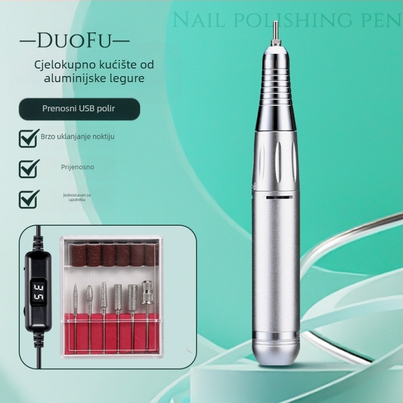 Električna bušilica za nokte s zaslonom, USB napajanje, 35000 RPM, DF101 model, Duofu marka
