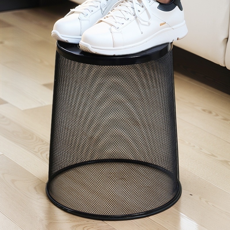 Metalna kanta za otpad cilindričnog oblika, bez poklopca, kapacitet ispod 4 L, za kućnu upotrebu – kuhinja i kupaonica