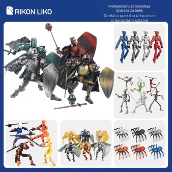 Set blokova za slaganje: 3D pomični skelet model, 50–100 dijelova, od plastike, pogodno za DIY, uzrast 7–14 godina