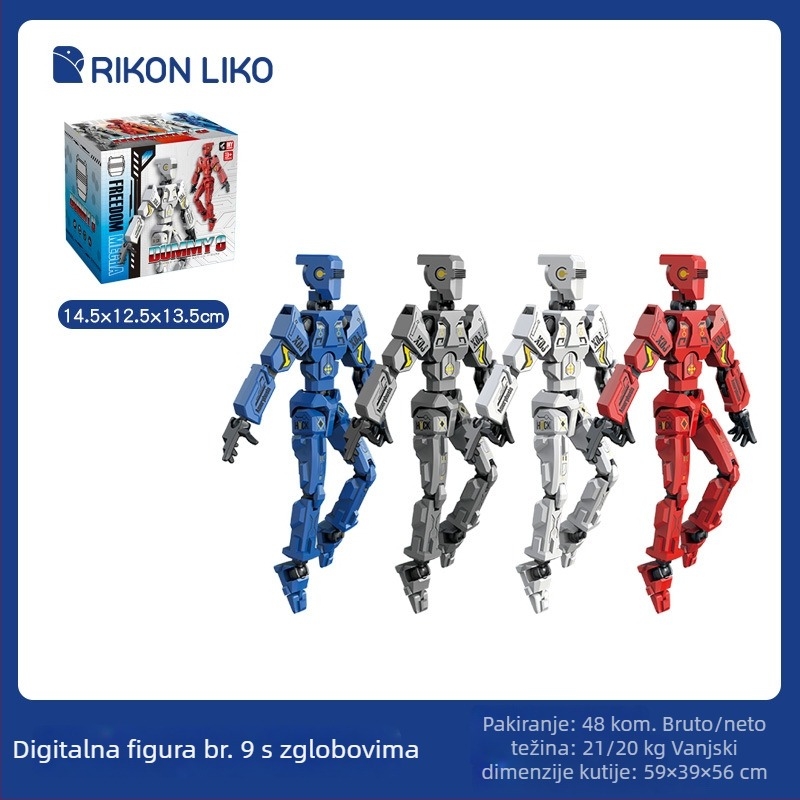 Set blokova za slaganje: 3D pomični skelet model, 50–100 dijelova, od plastike, pogodno za DIY, uzrast 7–14 godina