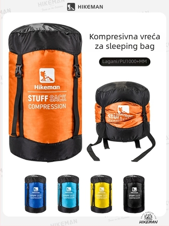 Torba za komprimiranje vreće za spavanje – s kapicom, poliester materijal, lagana za kampiranje (115–189 g)