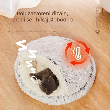 Gnijezdo za kućne ljubimce za pse - zatvoreno, toplo zimsko gnijezdo od PP cotton (Vrsta: Gnijezdo; Materijal: PP cotton; Namjena: Pas; Dizajn: Zatvoren; Zimska toplina)